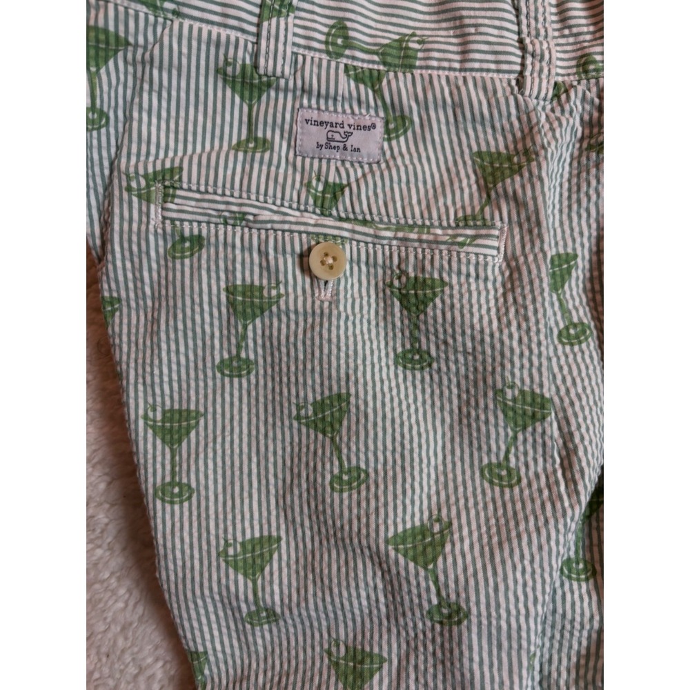 Brooks Brothers Mens Seersucker Martini Print Shorts Size 38 - Picture 8 of 14